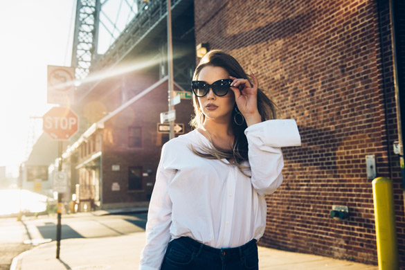 Elegant business woman wearing sunglasses and white t-shirt at hot summer day in the city - What Is A Scorpio Man Looking For In A Wife