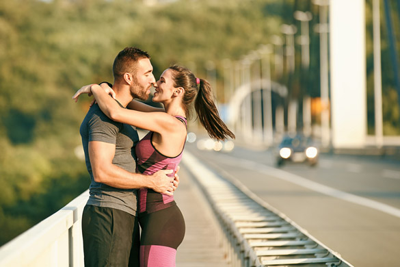 Happy couple exercising outdoors - What Is A Scorpio Man Looking For In A Wife