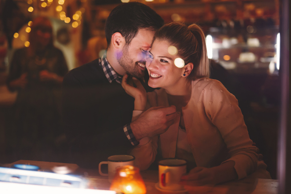 Romantic couple dating at night in pub - Why Hasn’t My Scorpio Man Busted A Move Yet